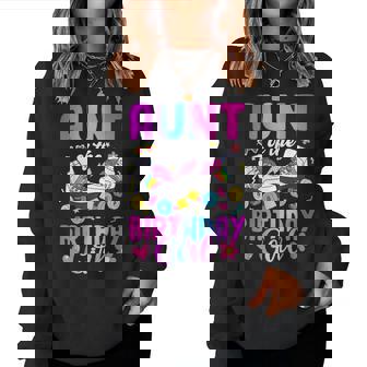 Aunt Of The Birthday Girl Rolling Skate Bday Family Women Sweatshirt - Thegiftio