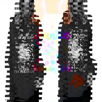 Auntie Of The Birthday Girl Skater Roller Skate Family Party Women Sweatshirt - Thegiftio