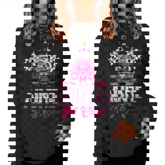 Auntie Pit Crew Race Car Birthday Girl Party Racing Family Women Sweatshirt | Seseable UK