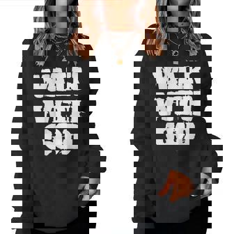 On Back Walk With Jesus God Christian Saying Quote Women Sweatshirt - Thegiftio