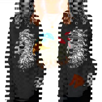 Bald Eagle 4Th Of July Usa American Flag Patriotic Women Women Sweatshirt | Mazezy