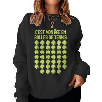 Balle De Tennis Humoristique Pour 40E Anniversaire De Mariage Papa Et Maman Sweat-shirt pour femme - Cadeauxyz