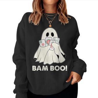 Bam Boo Halloween Ghost Mahjong Costume Game Women Women Sweatshirt - Monsterry