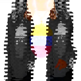 Bandera Deenezuela Huella Dactilar Orgullososenezolanos Hombres Es Niños Sudadera Mujer - Regaloses