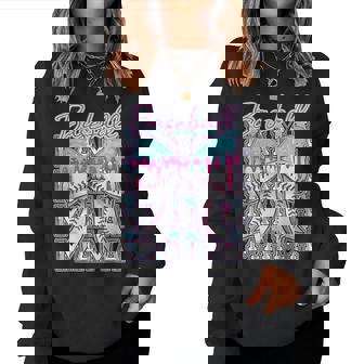 Baseball Drip For Mama Mom Coquette Bow Ice Cream Dripping Women Sweatshirt - Monsterry