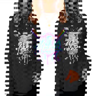 Baseball Drip Nana Cute Tie Dye Baseball Mother's Day Women Sweatshirt - Monsterry