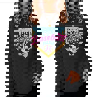 Baseball Mama Home Plate Ice Cream Drip Baseball Mom Women Sweatshirt - Monsterry