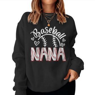 Baseball Nana Cute Proud Loud Senior Baseball Player Nana Women Sweatshirt - Thegiftio UK