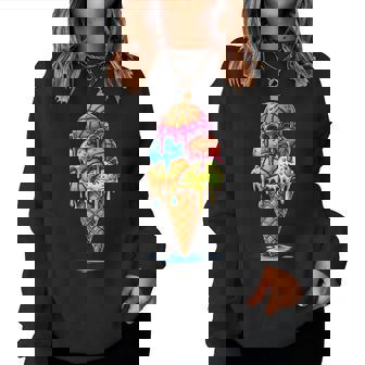 Basketball Drip Boys Girls Ice Cream Drip Sprinkles Summer Women Sweatshirt | Seseable FR