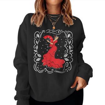 Beautiful Spain Woman Flamenco Dancer Women Sweatshirt - Thegiftio UK