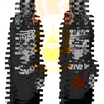 Beer Time Madafakas Chicken Drinking Meme Women Sweatshirt - Monsterry