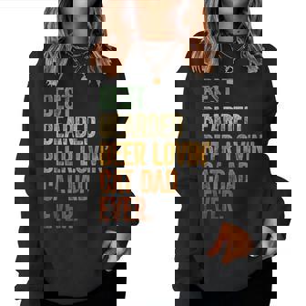 Best Bearded Beer Lovin Cat Dad Pet Lover Owner Women Sweatshirt - Novitaregali