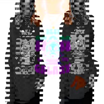 Best Mom In The Galaxy Cute Alien Women Sweatshirt - Monsterry