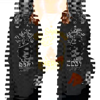 Big Sagittarius Energy African American Afro Black Women Women Sweatshirt | Seseable FR