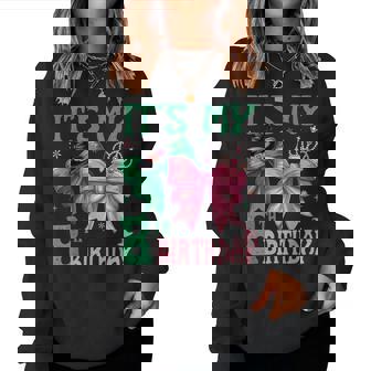 Birthday Girl It's My 8Th Birthday Witch Pink And Green Women Sweatshirt | Mazezy