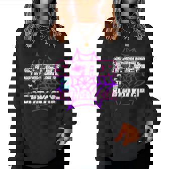 Birthday Girl Sister Of The Birthday Girl Spider Party Women Sweatshirt | Seseable CA