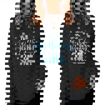 The Birthday Girl Snowflakes Themed Matching Birthday Women Sweatshirt - Thegiftio