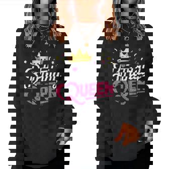 Birthday Queen Crown Graphic Birthday Vibes Birthday Queen Women Sweatshirt | Seseable CA