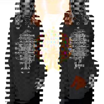 Black History Month Afro Girls Book Lover Librarian Women Sweatshirt | Mazezy