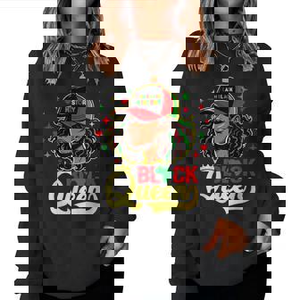 Black History Month Black Queen African American Pride Women Sweatshirt | Seseable CA