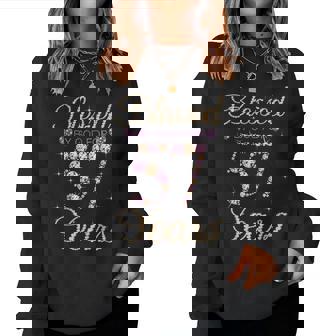 Blessed By God For 57 Years 57Th Birthday Women Women Sweatshirt - Thegiftio