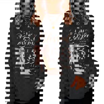 Blessed By God For 59 Years Old 59Th Birthday Party Queen Women Sweatshirt - Thegiftio