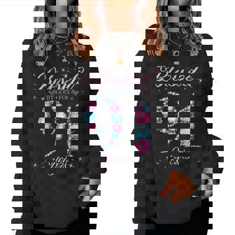 Blessed By God For 91 Years Old 91St Birthday Woman Queen Women Sweatshirt - Monsterry