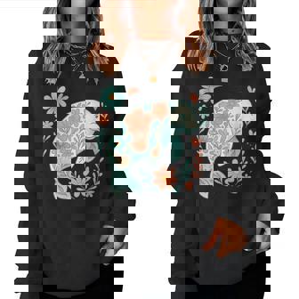 Boho Floral Mana Ocean Summer Beach Lover Sea Animal Women Sweatshirt - Monsterry