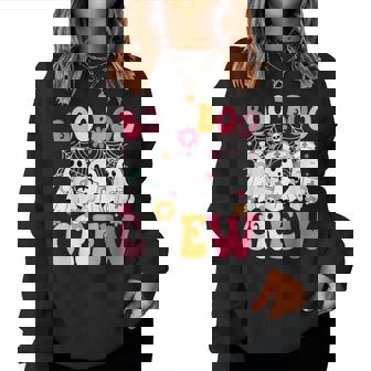 Boo Boo Crew Spooky Nurse Ghost Nursing Halloween Nurse Women Sweatshirt | Mazezy