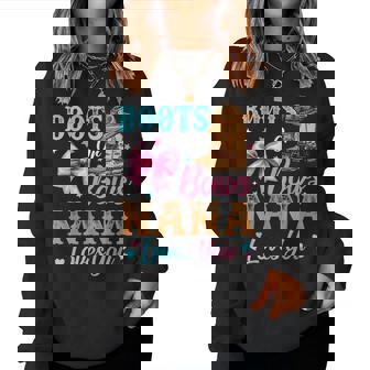 Boots Or Bows Nana Loves You Gender Reveal Family Women Sweatshirt - Monsterry