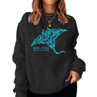 Bora Bora French Polynesia Manta Ray Boys Girls Women Sweatshirt - Thegiftio UK
