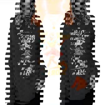 Bowling Sport Retro 1950S Pinup Girl This S I Roll Women Sweatshirt | Seseable CA