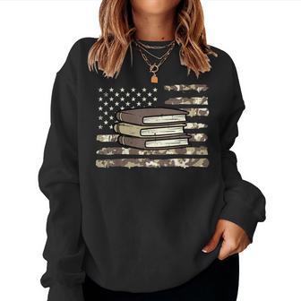 Camo Across America Read Reading Book Librarian Women Women Sweatshirt - Thegiftio UK
