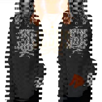 Camo Jesus Coquette Bow Camouflage God Christian Religious Women Sweatshirt - Monsterry