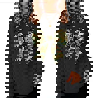 Camouflage Old Camo Bow Camo Coquette Bow For Girls Women Sweatshirt | Seseable CA