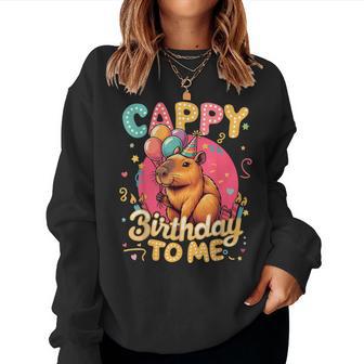 Cappy Birthday To Me Capy Birthday Cute Capybara Boys Girls Women Sweatshirt - Thegiftio UK