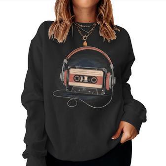 Cassette 80S 90S Retro Party Mixtape Tape Women Sweatshirt - Thegiftio UK