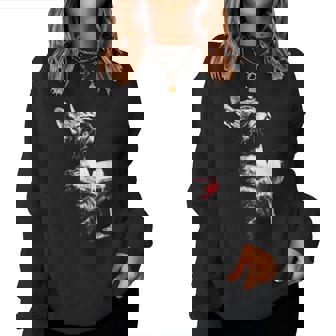 Cat Drinking Wine Cute Cat Holding Red Wine Lovers Women Sweatshirt - Thegiftio