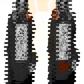 Certified Nurse Assistant Tarot Card Skeleton Cna Halloween Women Sweatshirt | Seseable FR