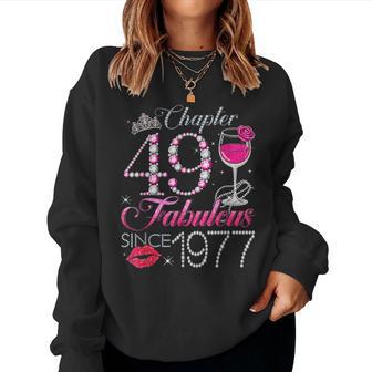 Chapter 49 Fabulous Since 1977 49Th Birthday Queen Diamond Women Sweatshirt - Thegiftio UK