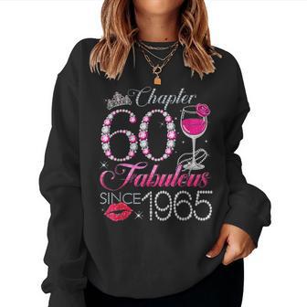 Chapter 60 Fabulous Since 1965 60Th Birthday Queen Diamond Women Sweatshirt - Thegiftio UK
