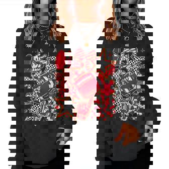 Cheer Mom Red Cheerleader Game Day Cheer Mama Football Women Sweatshirt | Seseable FR