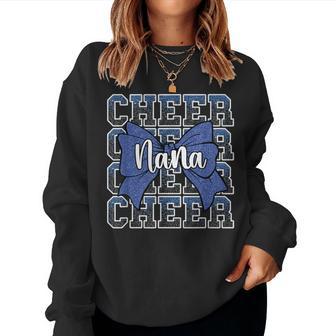 Cheer Nana My Favorite Cheerleader Calls Me Nana Gigi Blue Women Sweatshirt - Monsterry