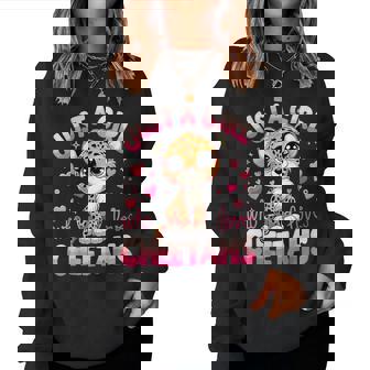 Cheetah Lover Just A Girl Who Loves Cheetahs Women Sweatshirt - Monsterry