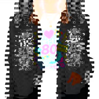 Chemise I Love The 80S Pour Homme Et Costume De Fêteintage Des Années 80 Manche Longue Sweat-shirt pour femme - Cadeauxyz