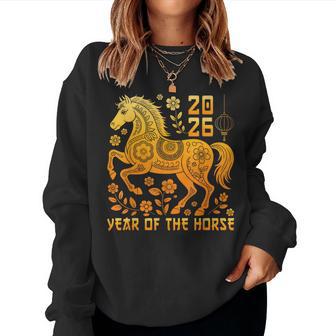 Chinese New Year 2026 Year Of The Horse Lunar Zodiac Horse Women Sweatshirt - Thegiftio UK