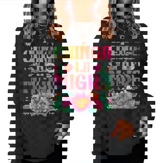 Chinga La Migra Retro Flowers Chinga La Migra Women Sweatshirt | Seseable CA