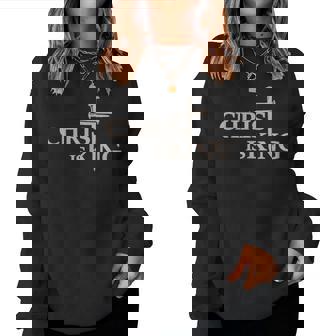 Christ Is King Nail Cross Christian Minimalist Religious Women Sweatshirt | Seseable CA