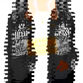 Christian Under Construction God Not Done Yet Spiritual Fun Women Sweatshirt - Monsterry