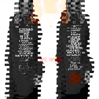 Christian White Straight Unwoke Unvaxxed Gun Owner We Won Women Sweatshirt - Monsterry